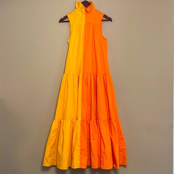 Christopher John Rogers Dresses & Skirts - NWT Christopher John Rogers Yellow Orange Ruffle Maxi Dress - Size XS